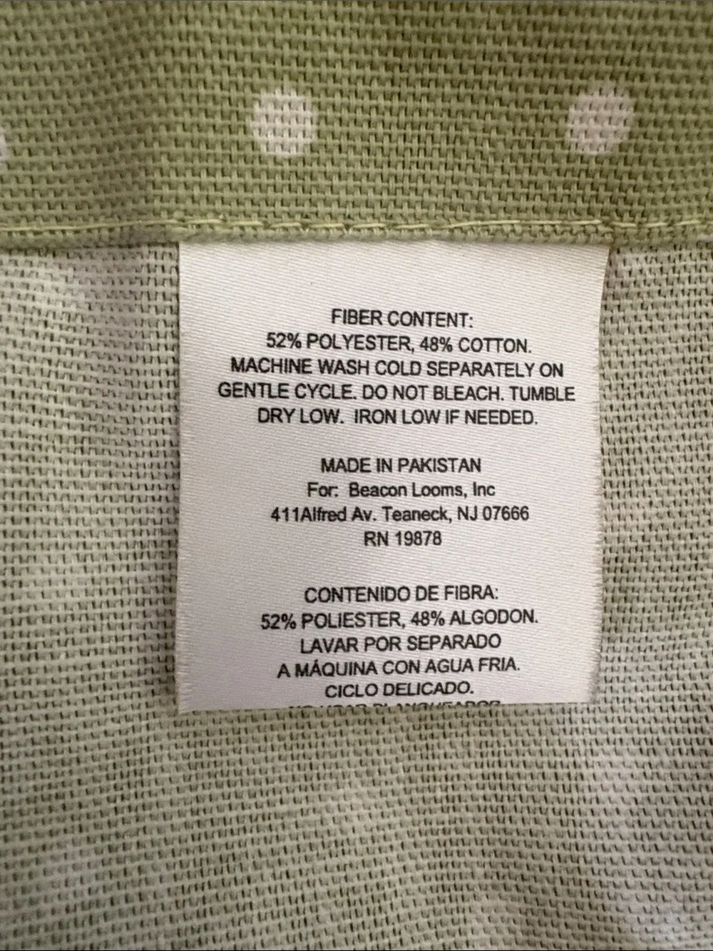 Sage green Polka Dot curtains - 4 Panels